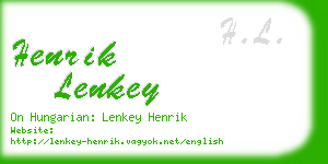 henrik lenkey business card